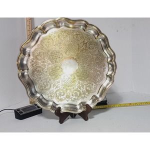 Shardan silver plated serving tray